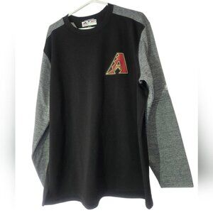 Majestic Black and Gray Logo Long Sleeve